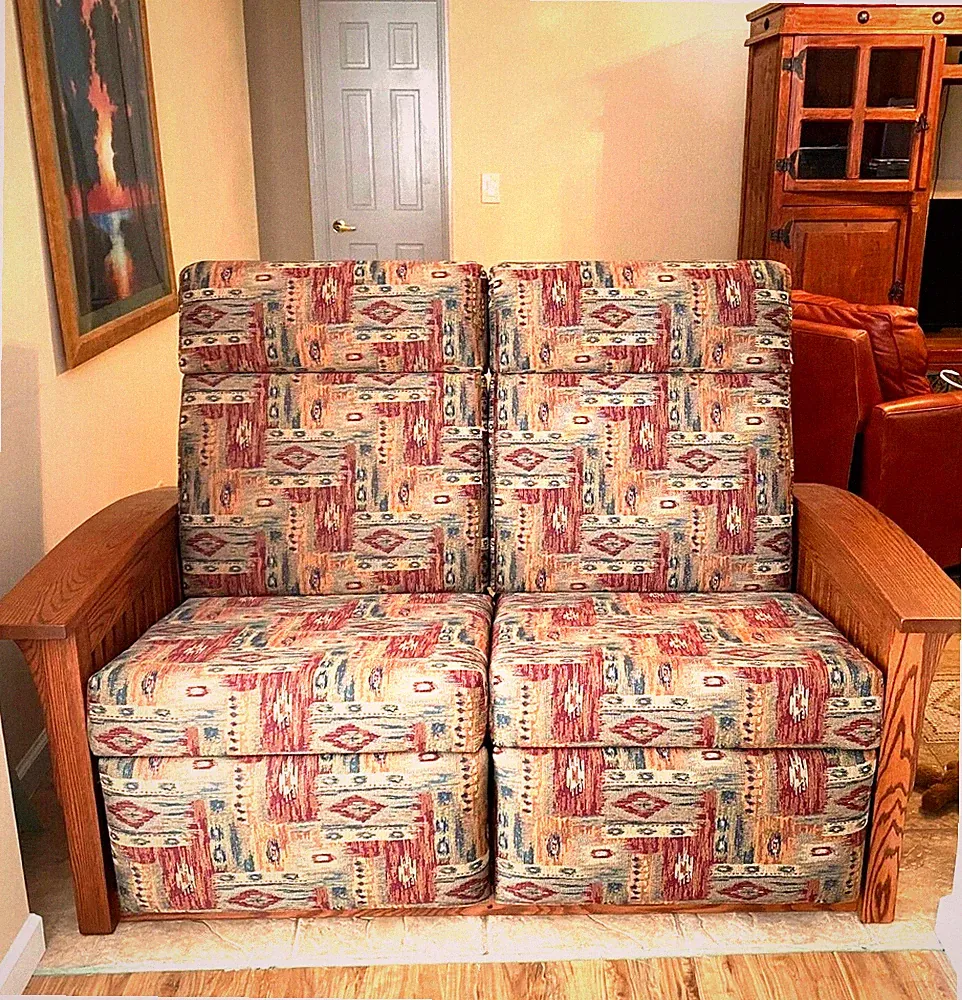 Custom Made Mission Recliner Loveseat