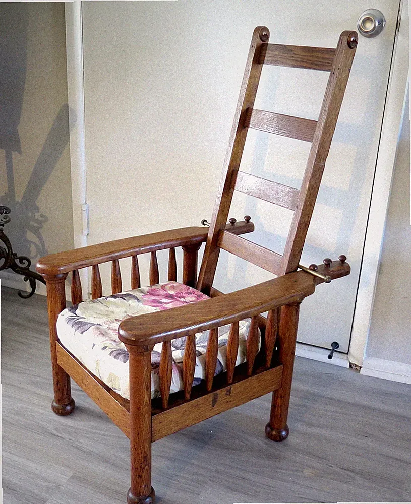Early CHILD'S MORRIS CHAIR MISSION OAK 1900-20 Excellent Condition