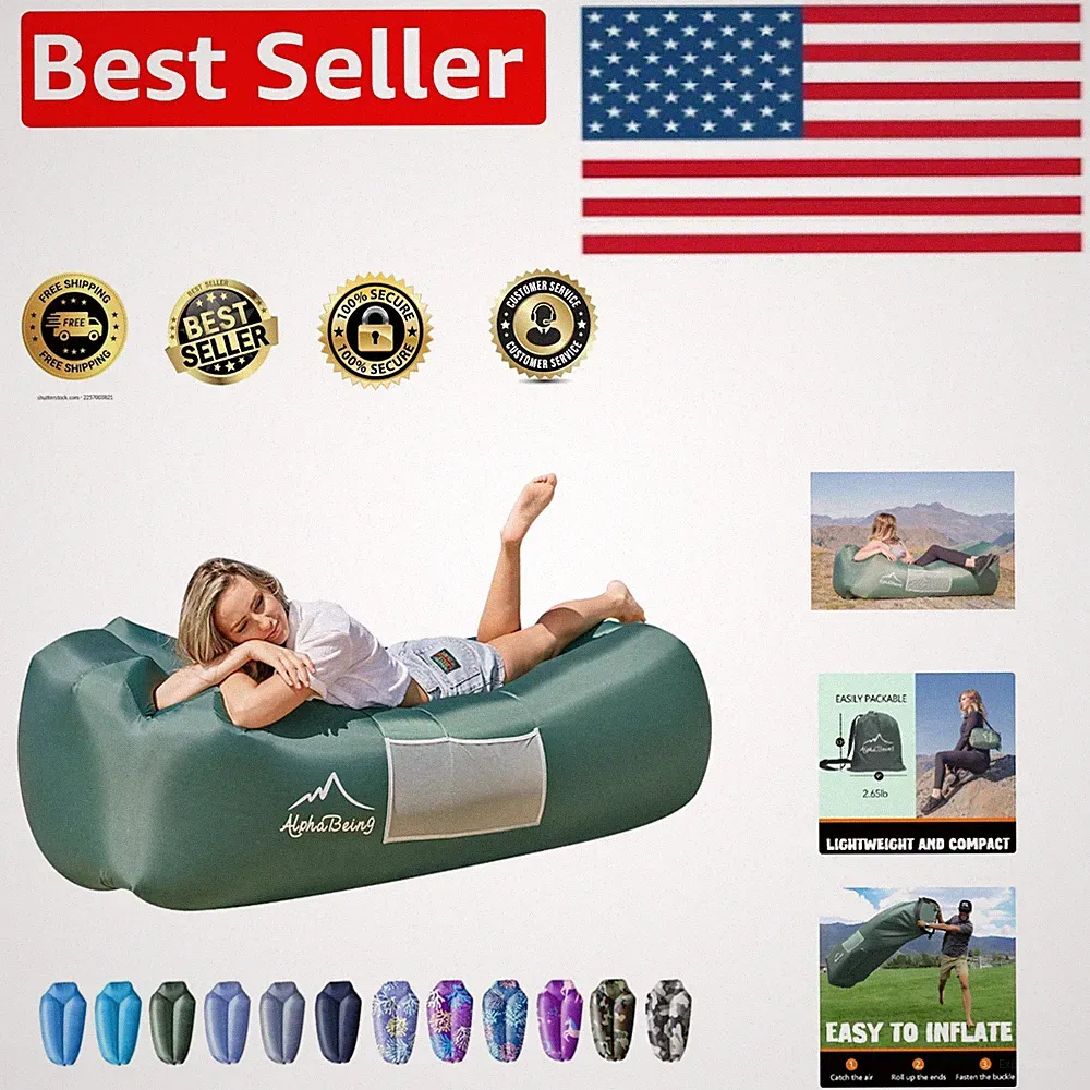Ergonomic Inflatable Air Sofa Chair - Ultimate Comfort for Backyard Relaxation