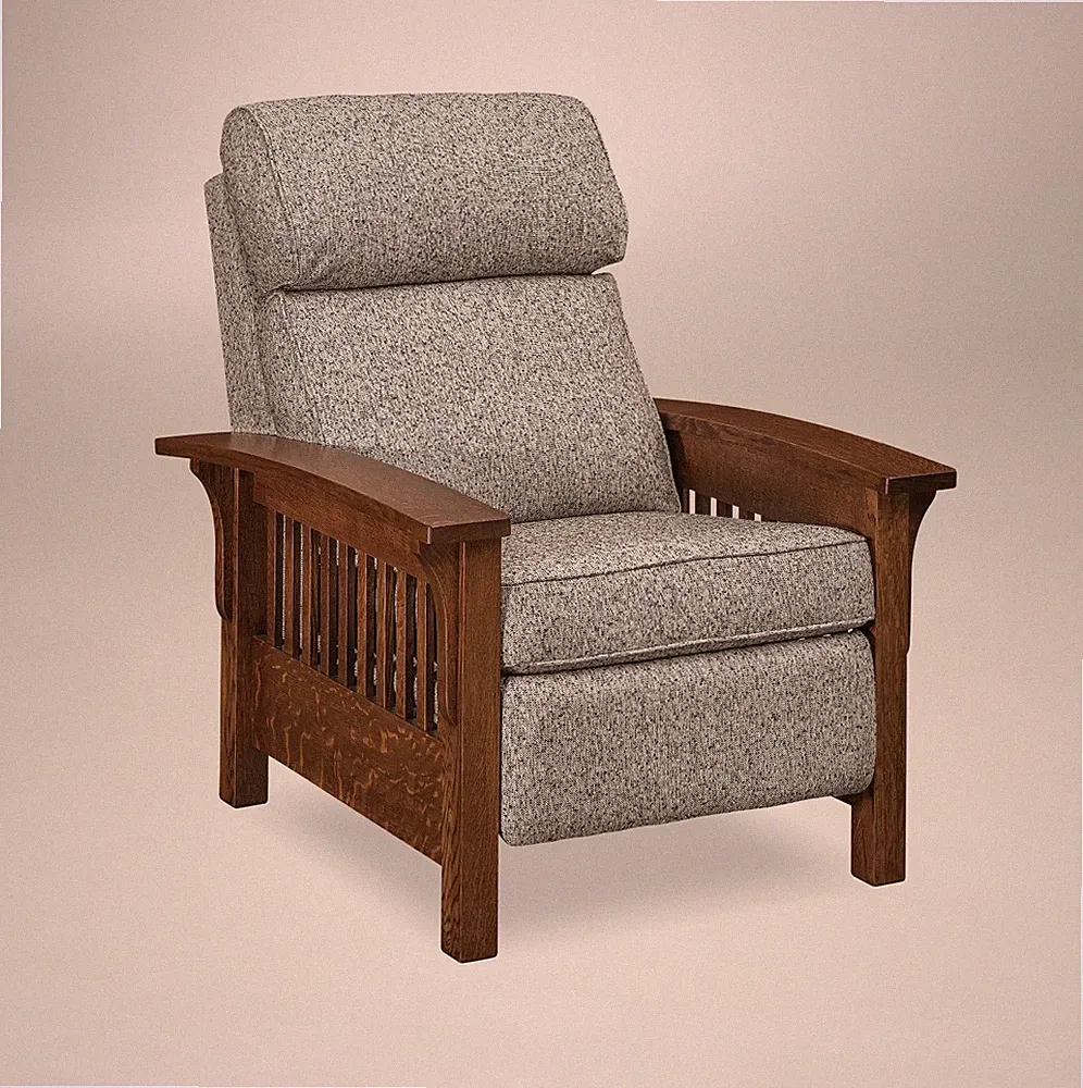 Mission Arts & Crafts Recliner Chair Solid Wood Motorized IN STOCK