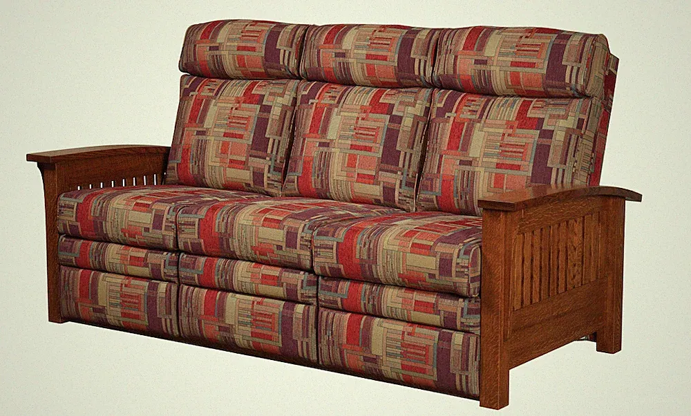 Mission Arts & Crafts | Stickley Style | Prairie Spindle | Recliner Sofa Settle