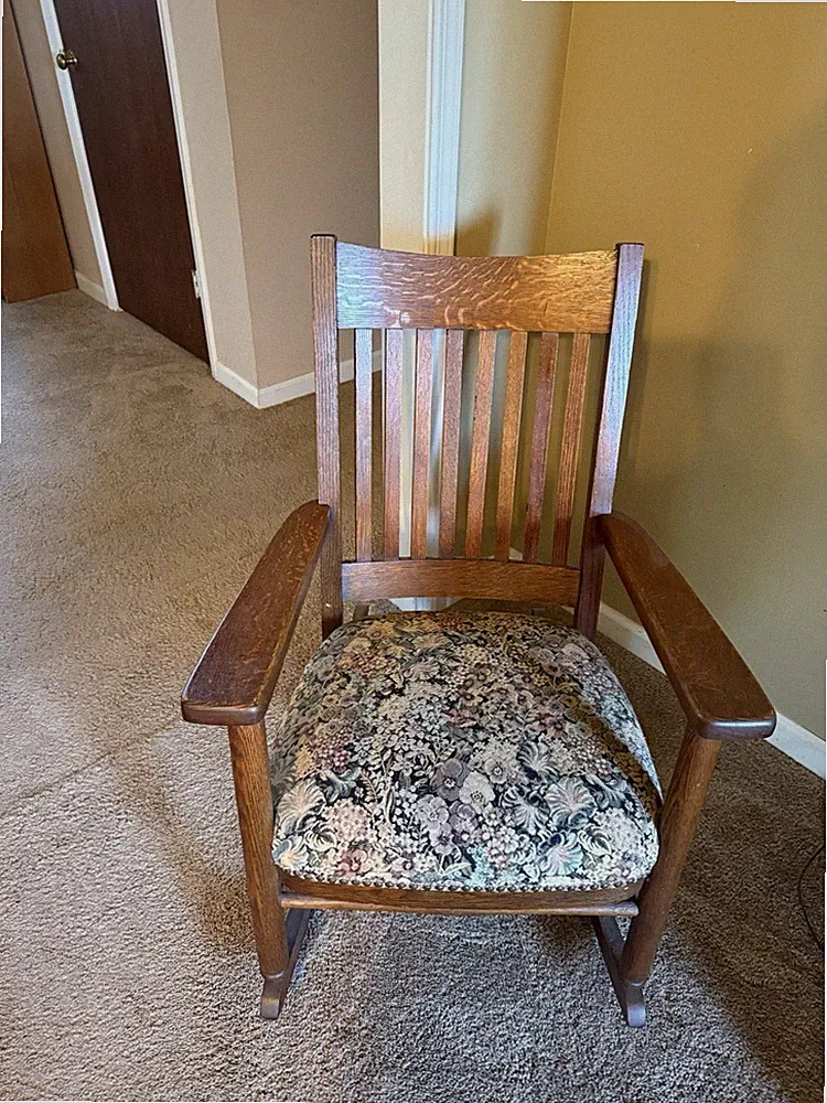 Vintage Mission Style Oak Rocking Chair